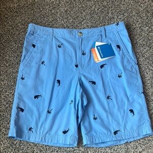 Columbia Blue Shorts with Nautical Pattern